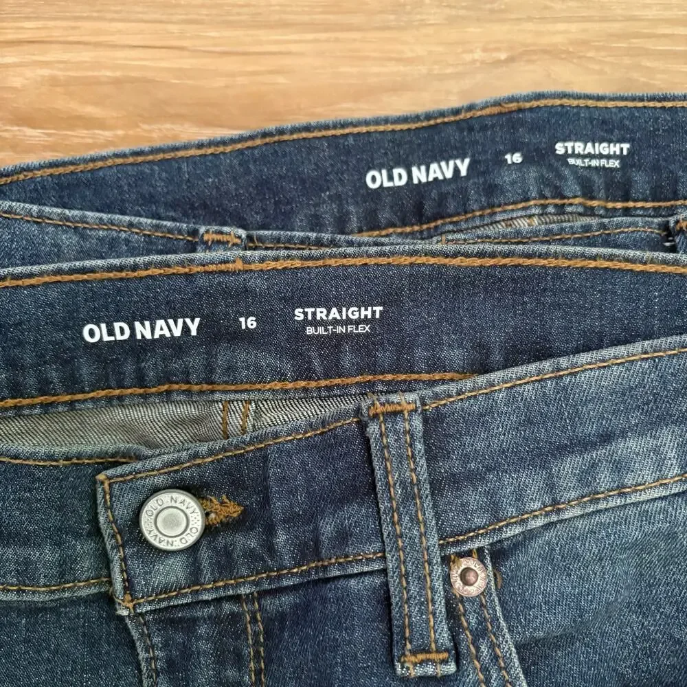 Lot of 2 Old Navy Boy’s Straight Jeans 16